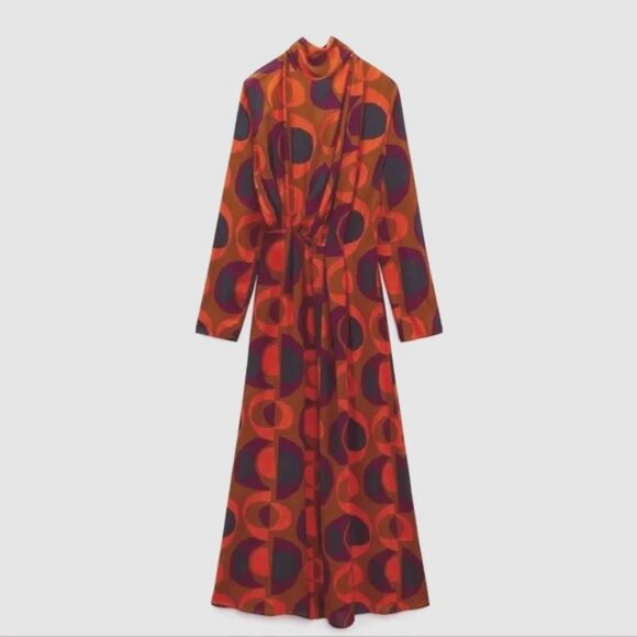 NWT ZARA PRINTED MIDI DRESS size S - Picture 4 of 7